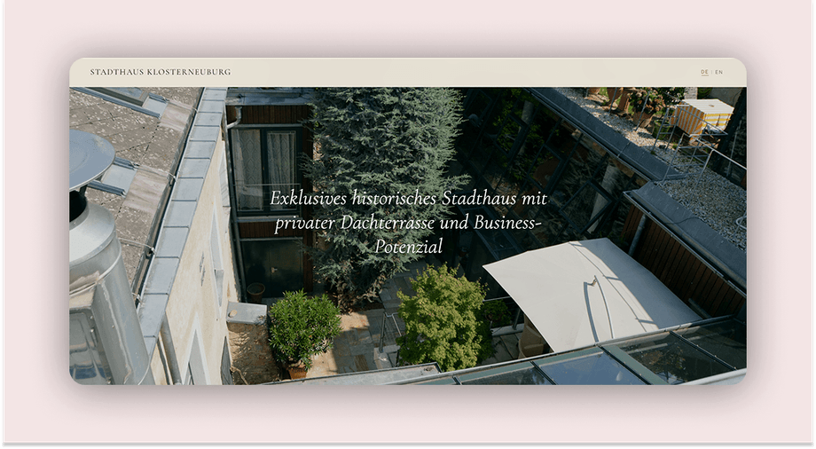 Website Stadthaus Klosterneuburg